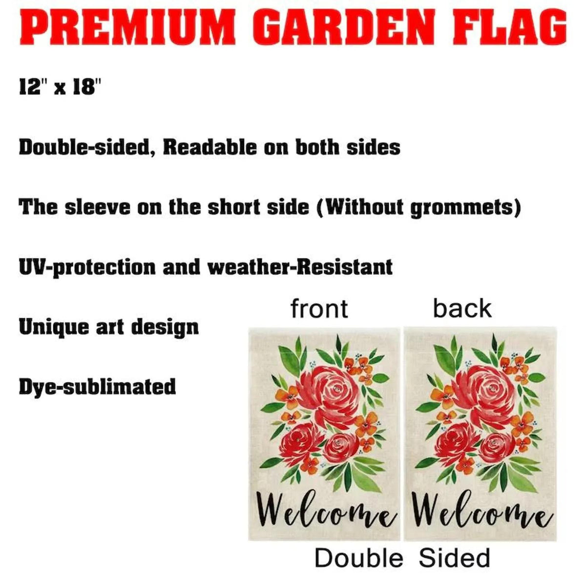 Custom In Loving Memory Garden Flag – Photo Tribute Remembrance Banner, Forever in Our Hearts Yard Banner – view 3