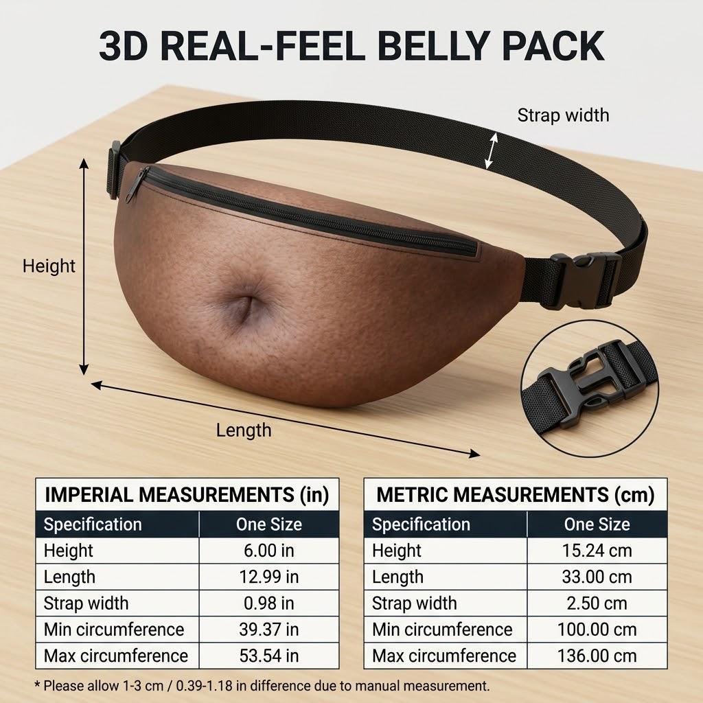 Novelty Belly Fanny Pack, Funny Gift For Dad, Beach Vacation Waist Bag – view 5