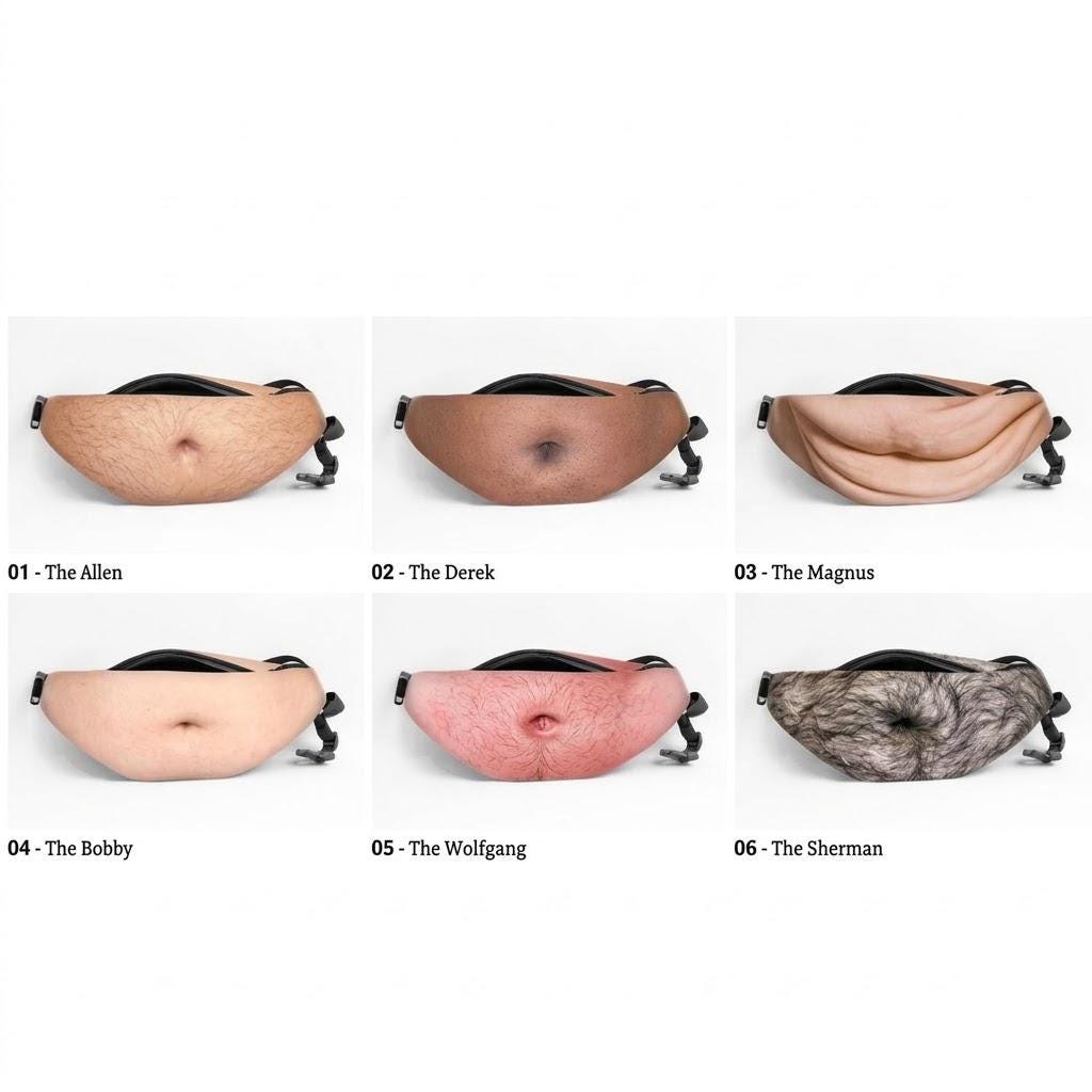 Novelty Belly Fanny Pack, Funny Gift For Dad, Beach Vacation Waist Bag – view 8